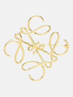 Loewe Vintage Brooch Gold Pre-loved luxury